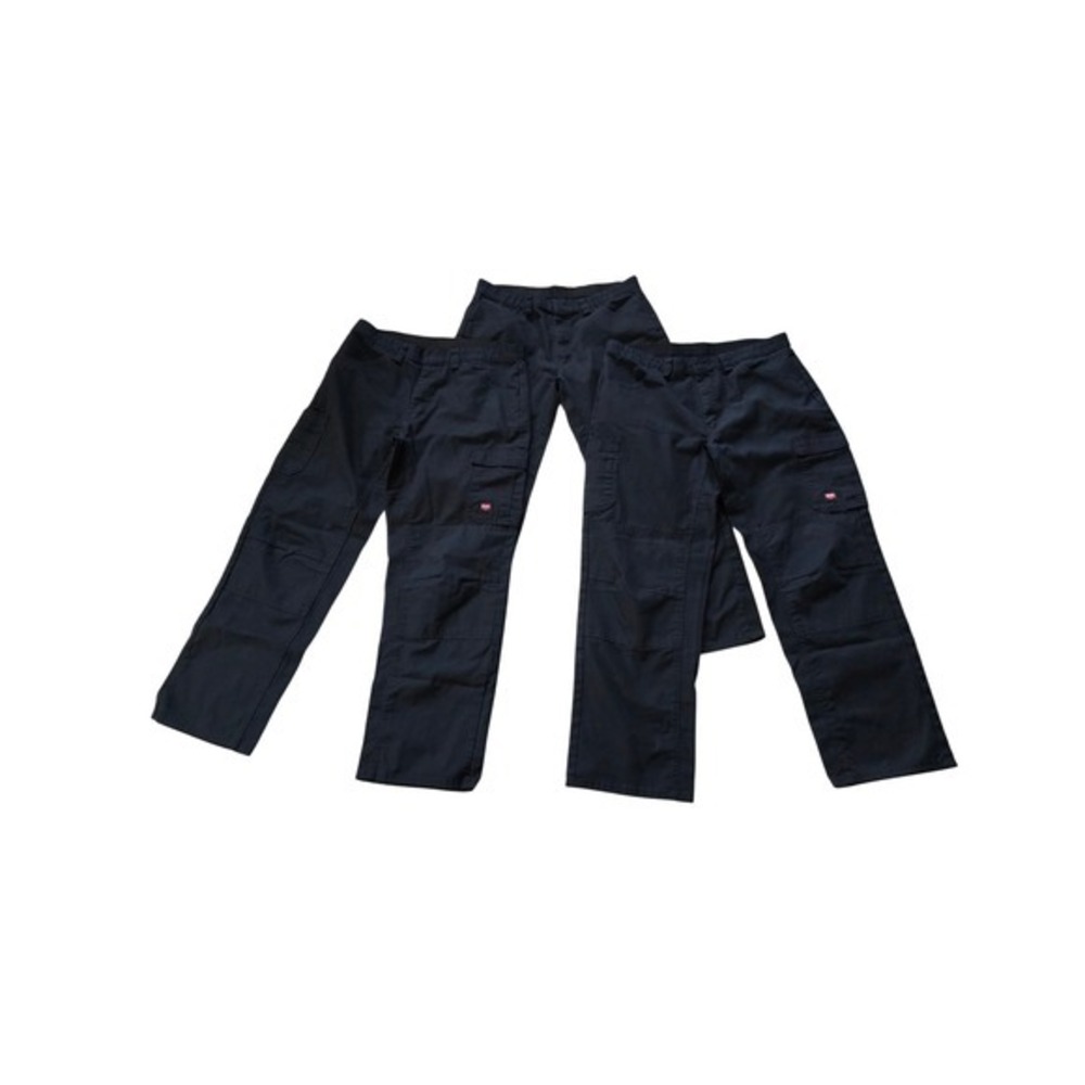 Lot of 3 Red Kap Mens Black Cargo Work Pants Stretch Reinforced Knee size 36 x29